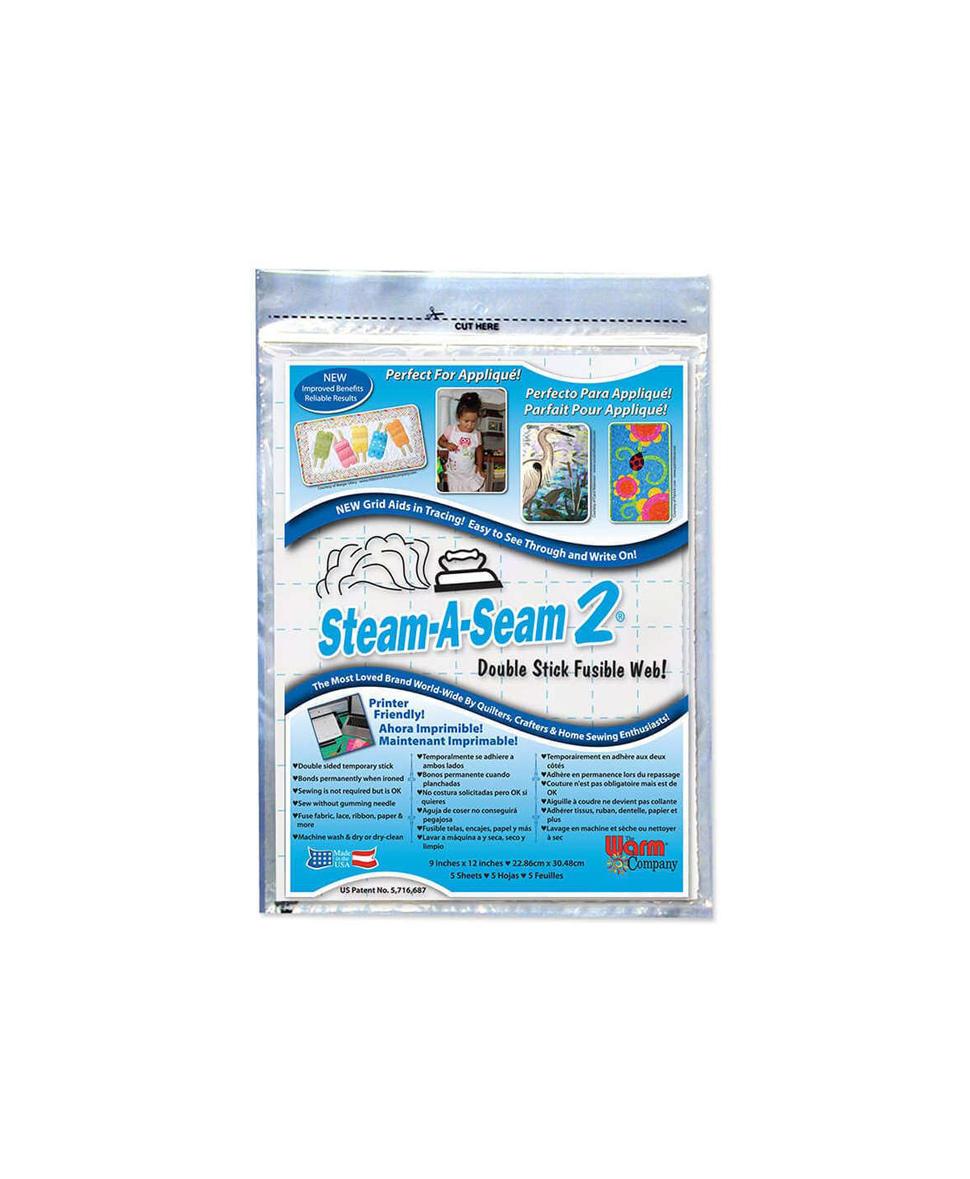 6.jpg The Warm Company Steam-A-Seam 2 Double Stick Fusible Web-9"X12" Sheets 5/Pkg (5517) - Image 1